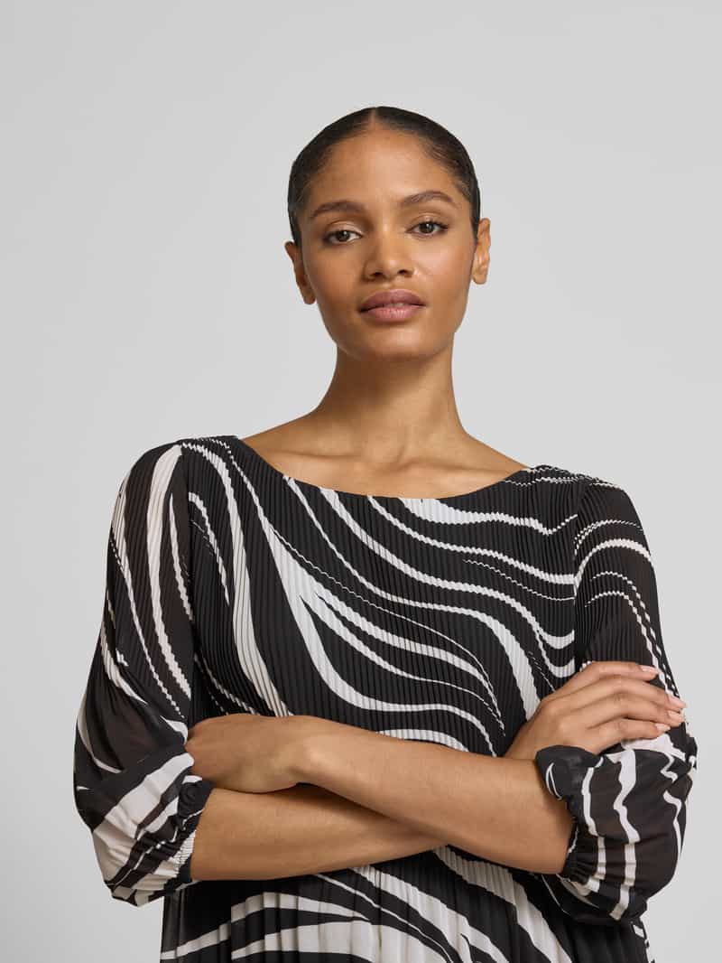 s.Oliver BLACK LABEL Regular fit blouse met lange mouwen en all-over motief