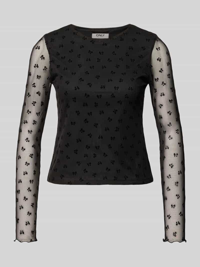 Only Regular fit shirt met lange semi-transparante mouwen model 'SIENA'