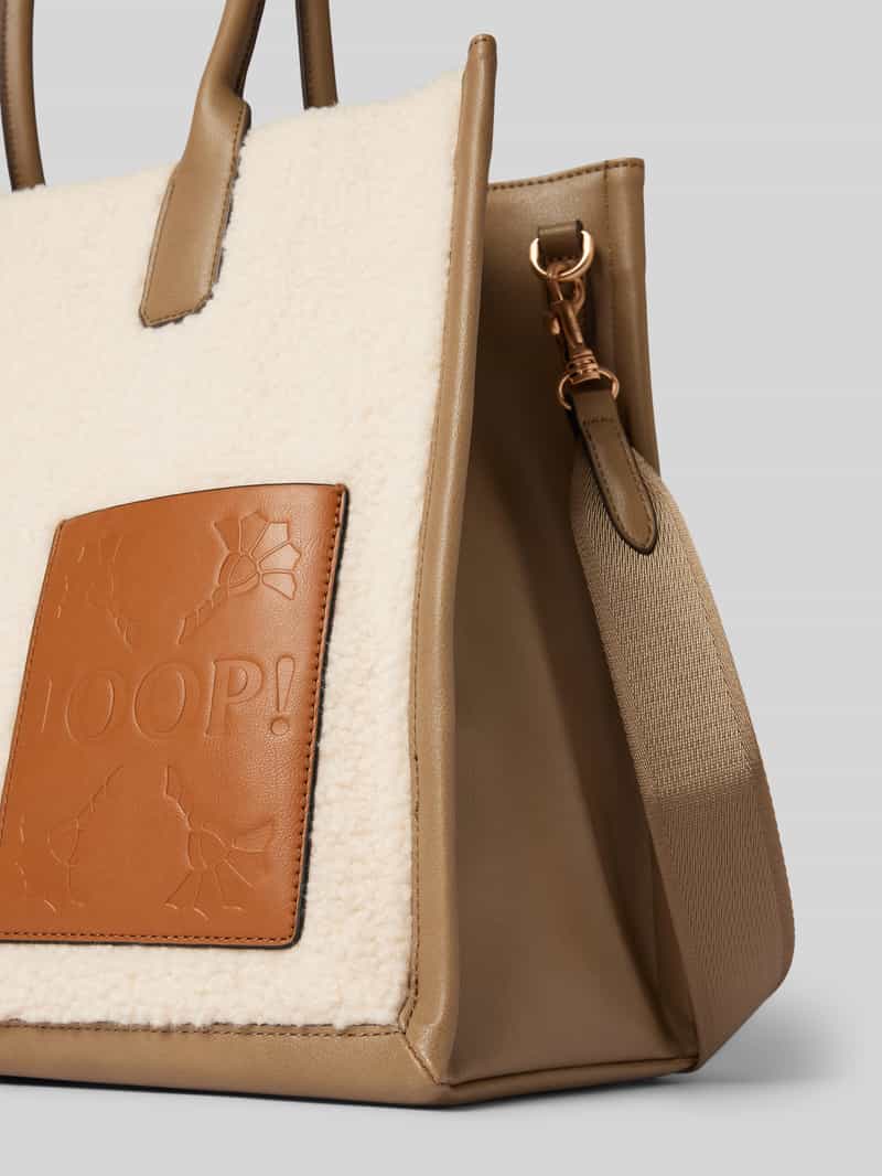 Joop! Tote bag met labelpatch model 'pezza peluche aurelia'