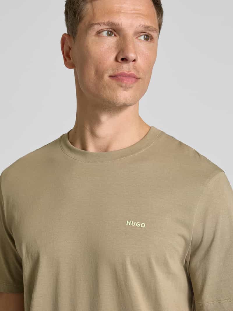 HUGO T-shirt met labelprint model 'Dero'