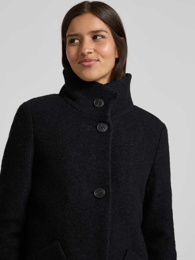 Fuchs Schmitt Lange jas met opstaande kraag en steekzakken