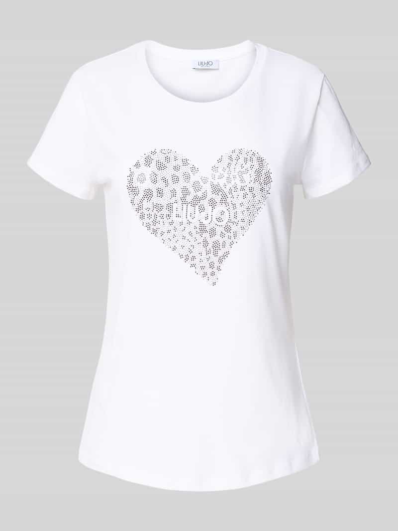 Liu Jo White T-shirt met siersteentjes