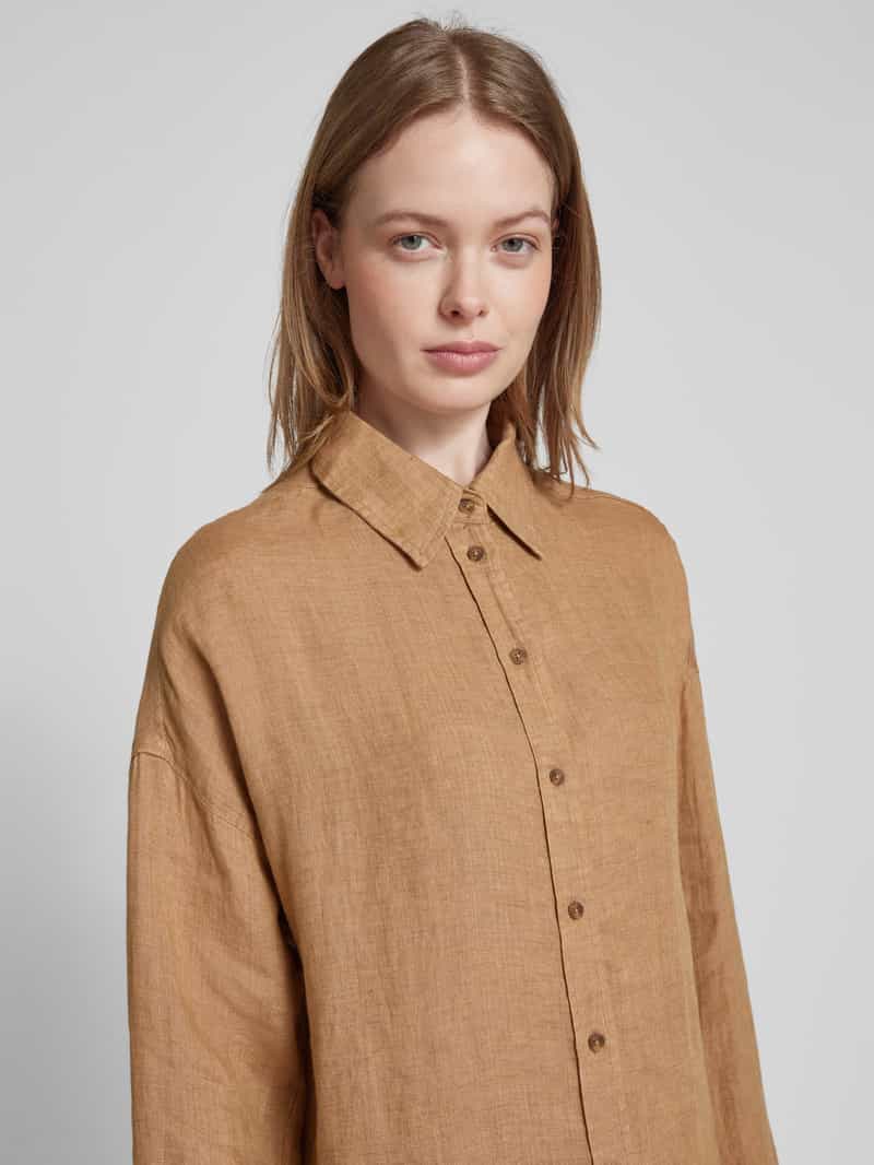 Christian Berg Woman Relaxed fit linnen blouse met overhemdkraag