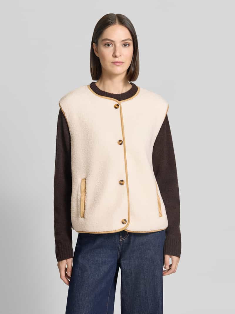 Christian Berg Woman relaxed fit bodywarmer met doorlopende knoopsluiting