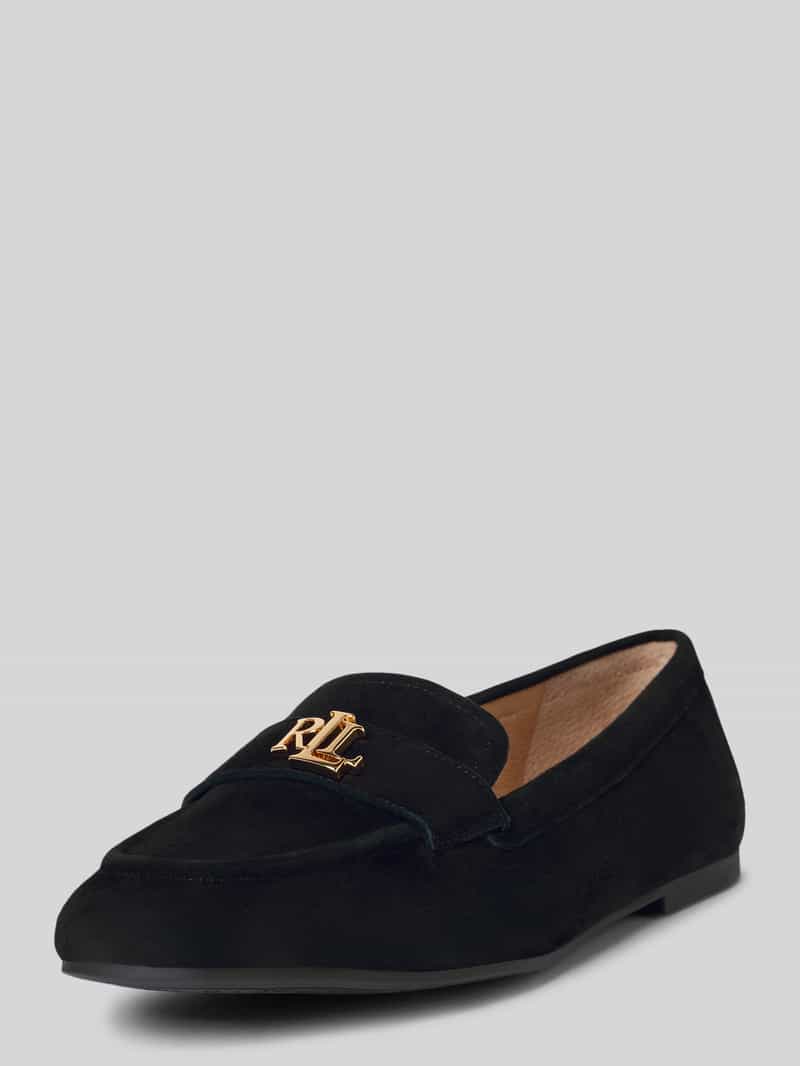Lauren Ralph Lauren Loafers van echt leer met logo-applicatie, model 'Averi'