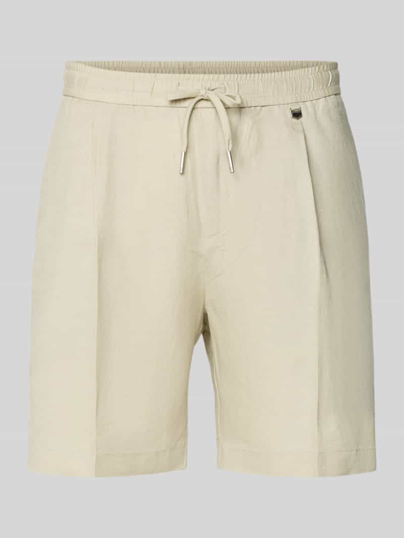 Antony Morato Herren Shorts Aus Leinen-Viskose-Mix Modell 'Neil' In Beige Größe 48 