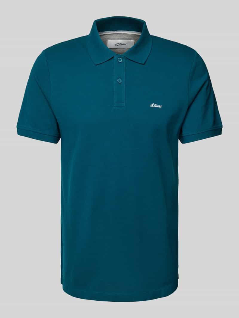 s.Oliver RED LABEL Regular fit poloshirt van puur katoen met labelstitching