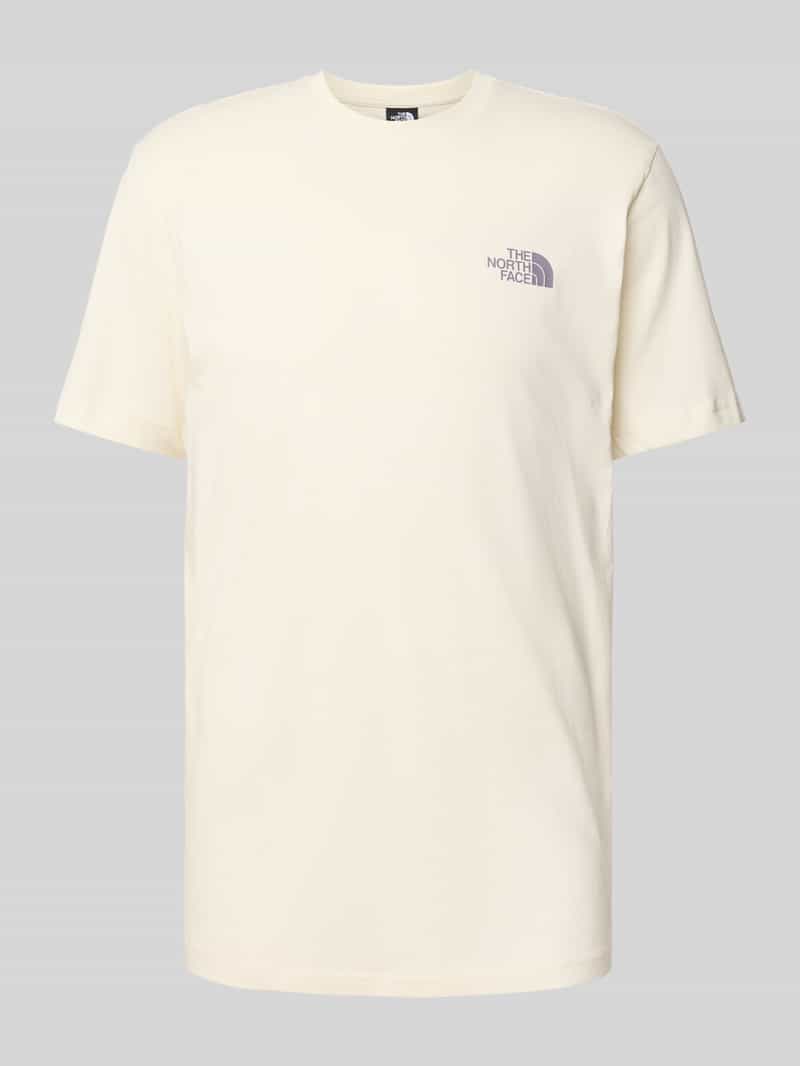 The North Face T-shirt met geribde ronde hals