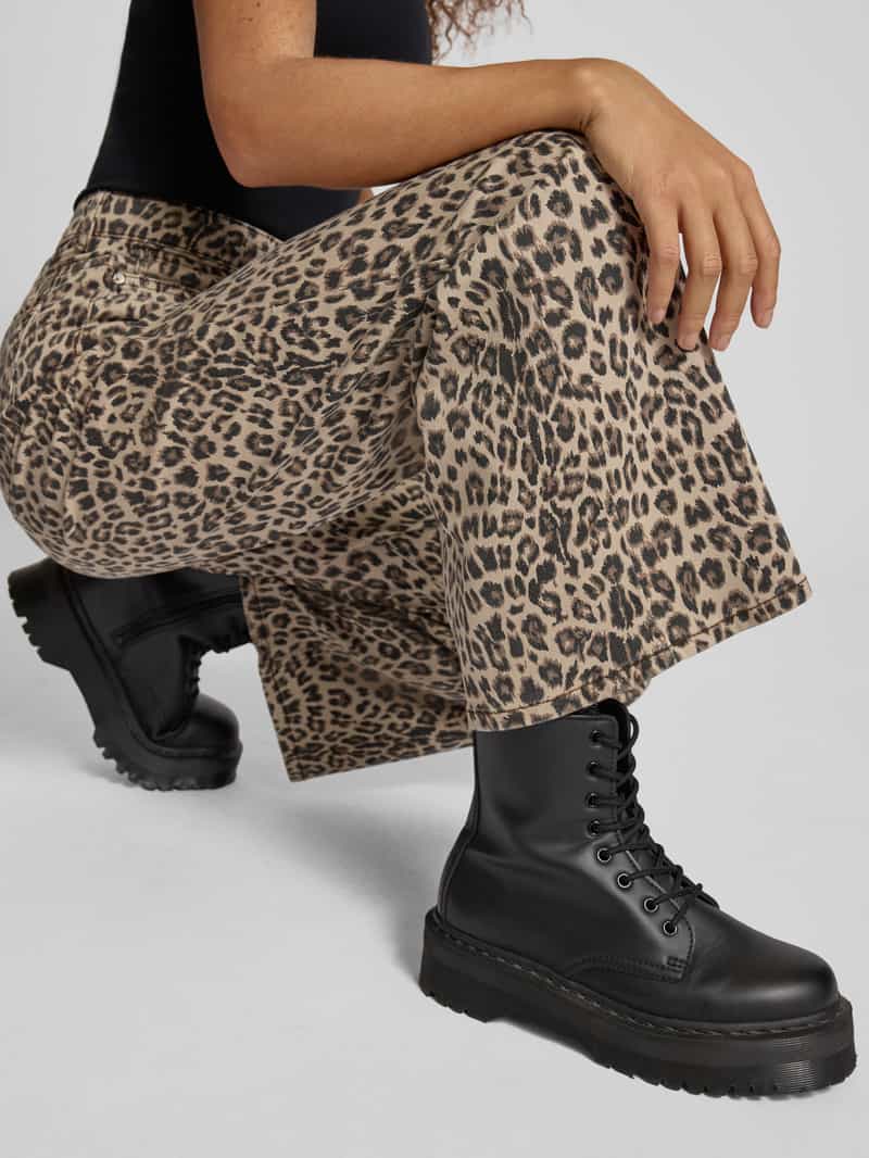 Only Wide leg jeans van katoenmix model 'MADISON'