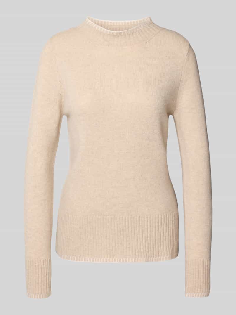 Christian Berg Woman Regular fit shirt met lange mouwen van zuivere wol in gebreide look