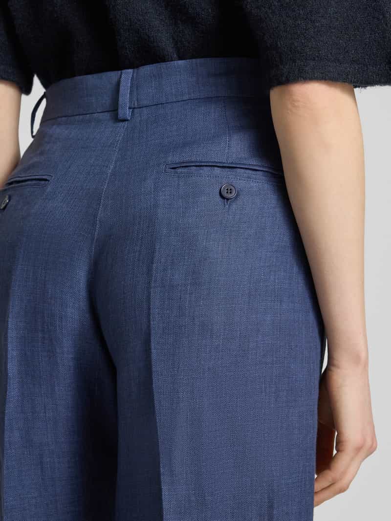 Weekend Max Mara Wide leg linnen broek met persplooien model 'MALIZIA'