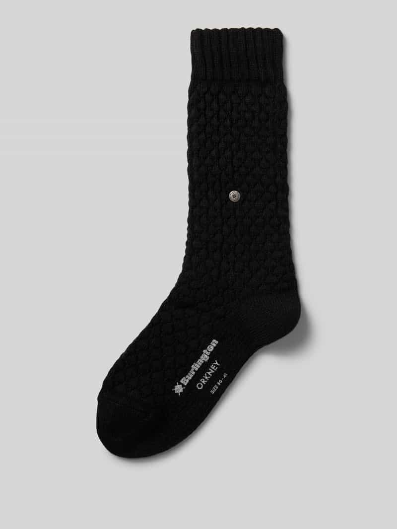 Burlington Sokken met logo-applicatie model 'Orkney'