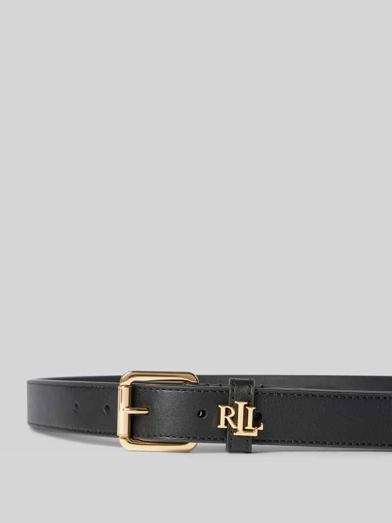 Lauren Ralph Lauren Smalle leren riem met logolus