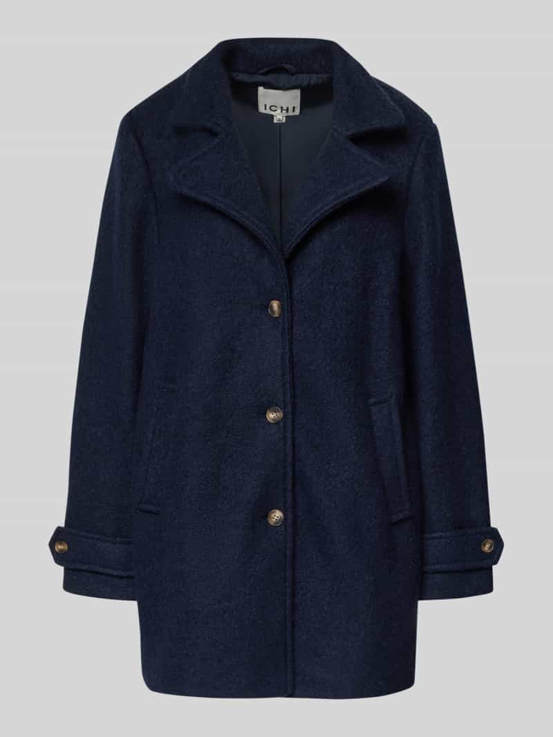 Ichi Relaxed fit lange jas van wolmix model 'Tipa'