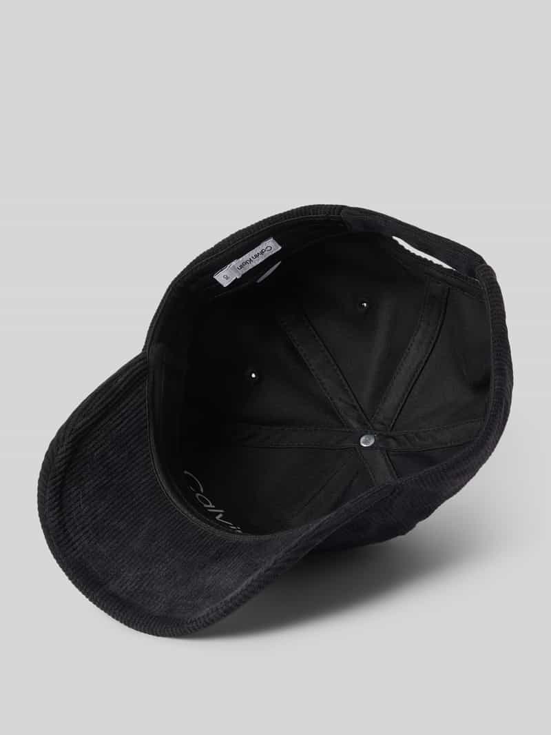 CK Calvin Klein Baseballpet van corduroy met labelpatch