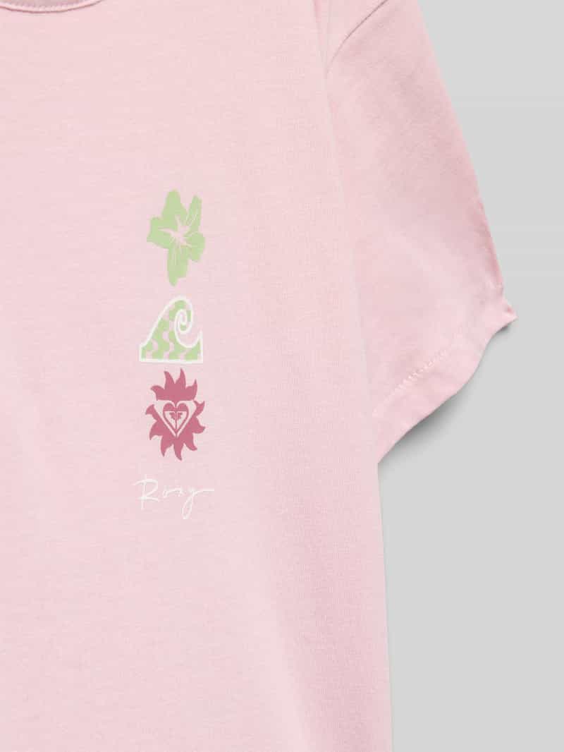 Roxy T-shirt met labelprint model 'DAY AND NIGHT'