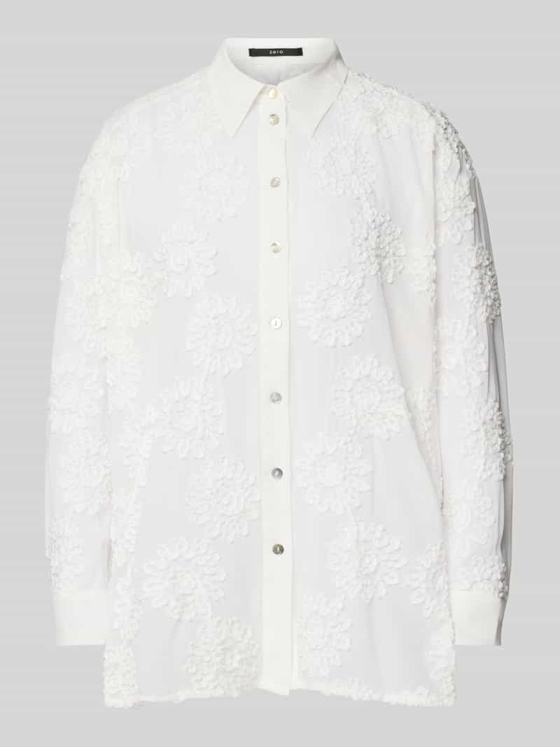 Zero Regular fit overhemdblouse met extra brede schouders