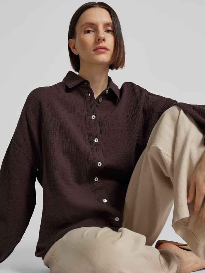 Christian Berg Woman Overhemdblouse met structuurpatroon
