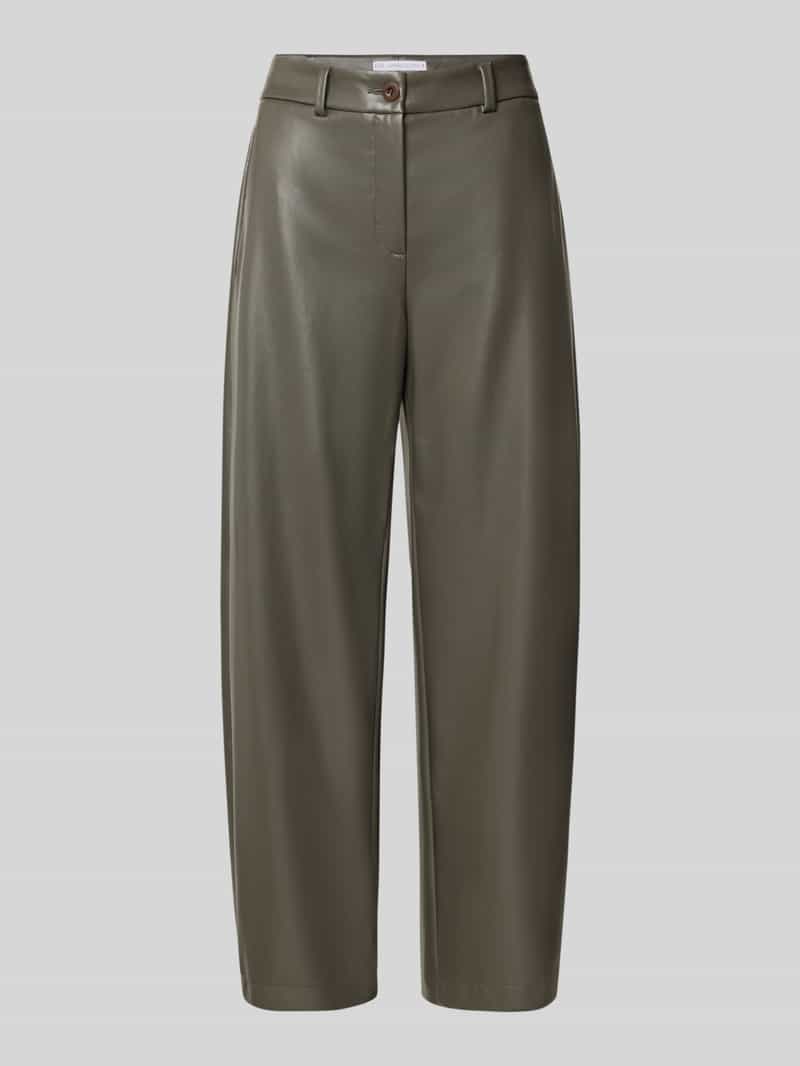 Raffaello Rossi Regular Fit Kunstlederhose mit Gürtelschlaufen Modell 'PHIBI' in Oliv, Größe 40 211499340