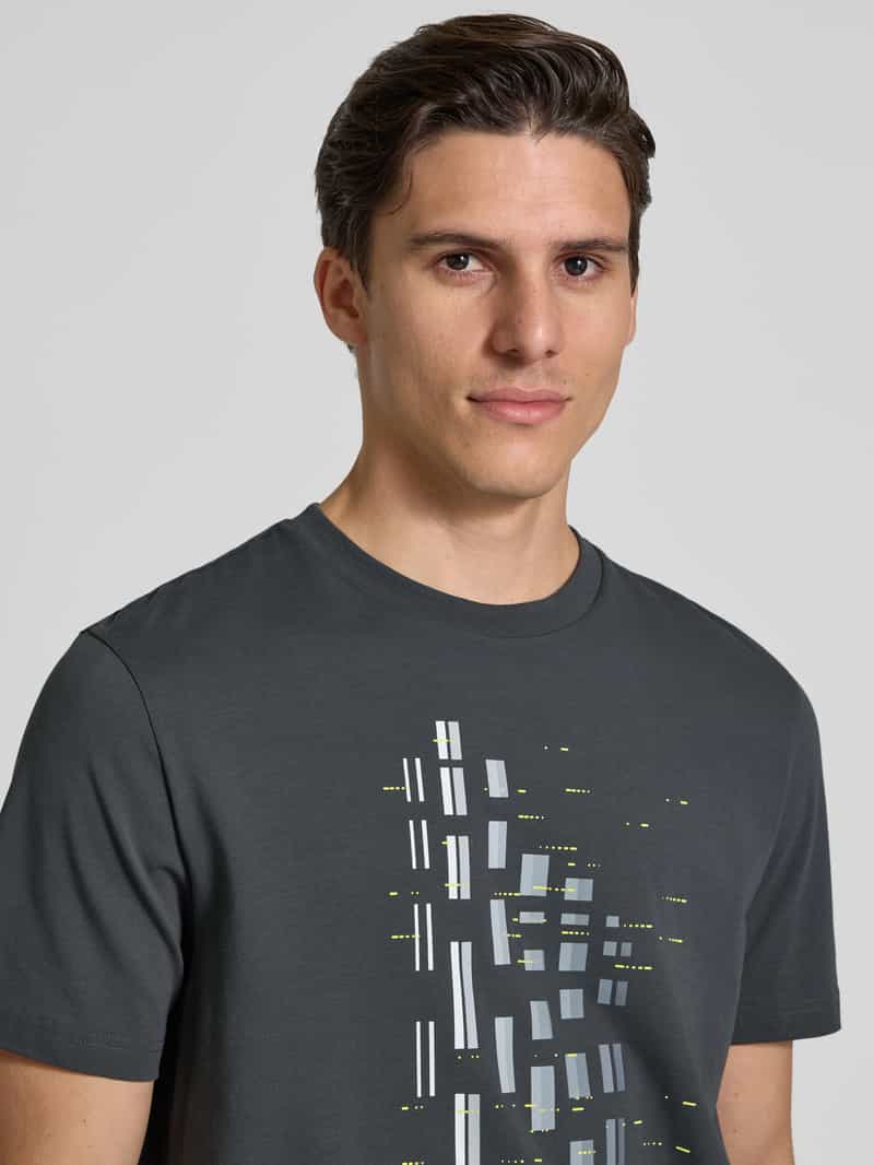 BOSS Green Regular fit T-shirt van katoenmix model 'GRX ZONE'
