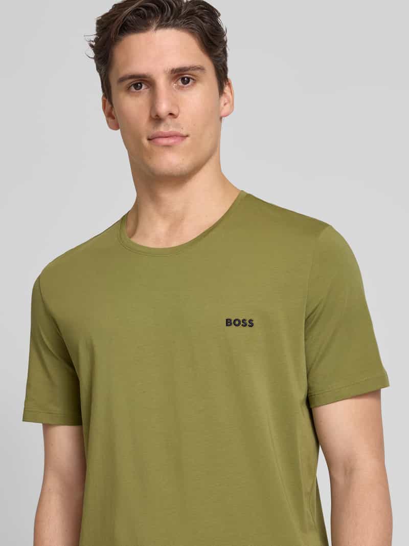 Boss T-shirt met logodetail model 'MIX&MATCH'