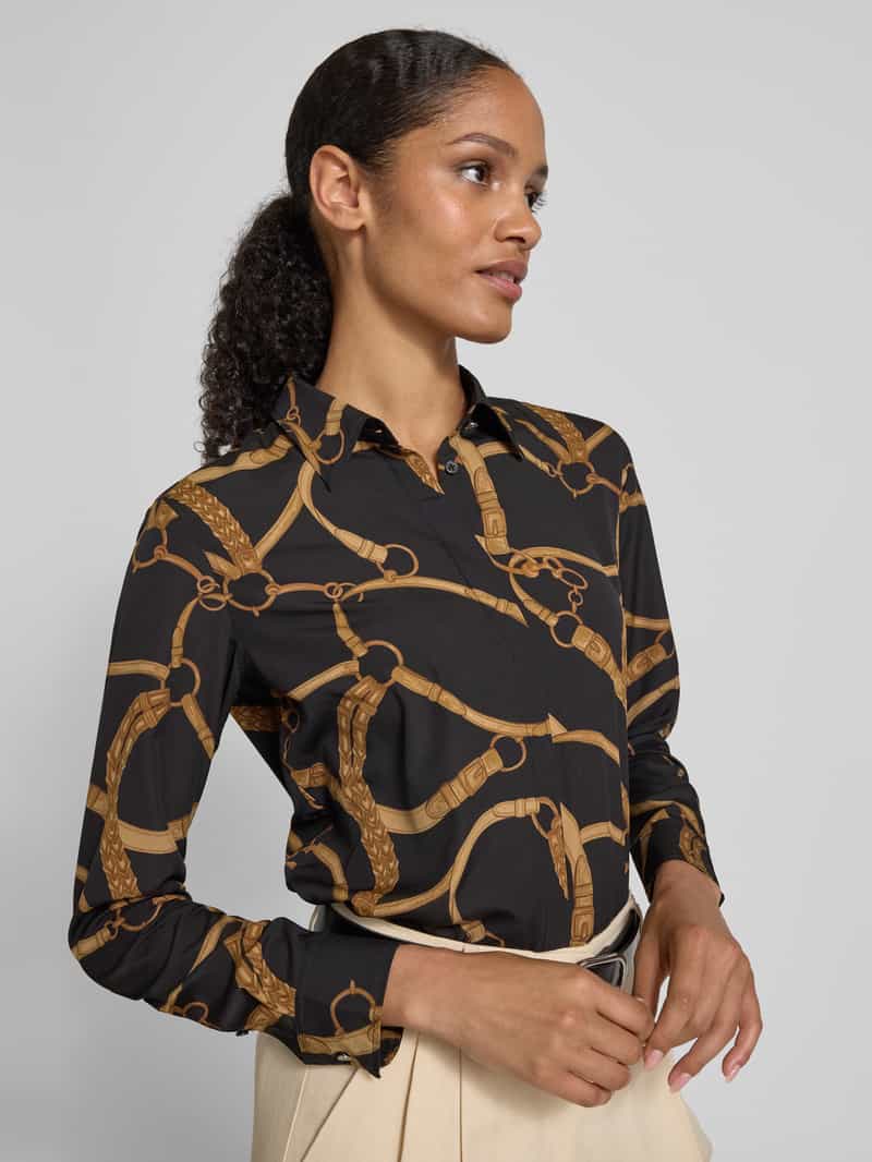 Lauren Ralph Lauren Regular fit blouse met blinde knoopsluiting model 'KRISTY'