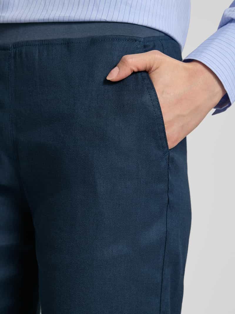 Raphaela By Brax Flared stoffen broek met elastische band model 'Pam'