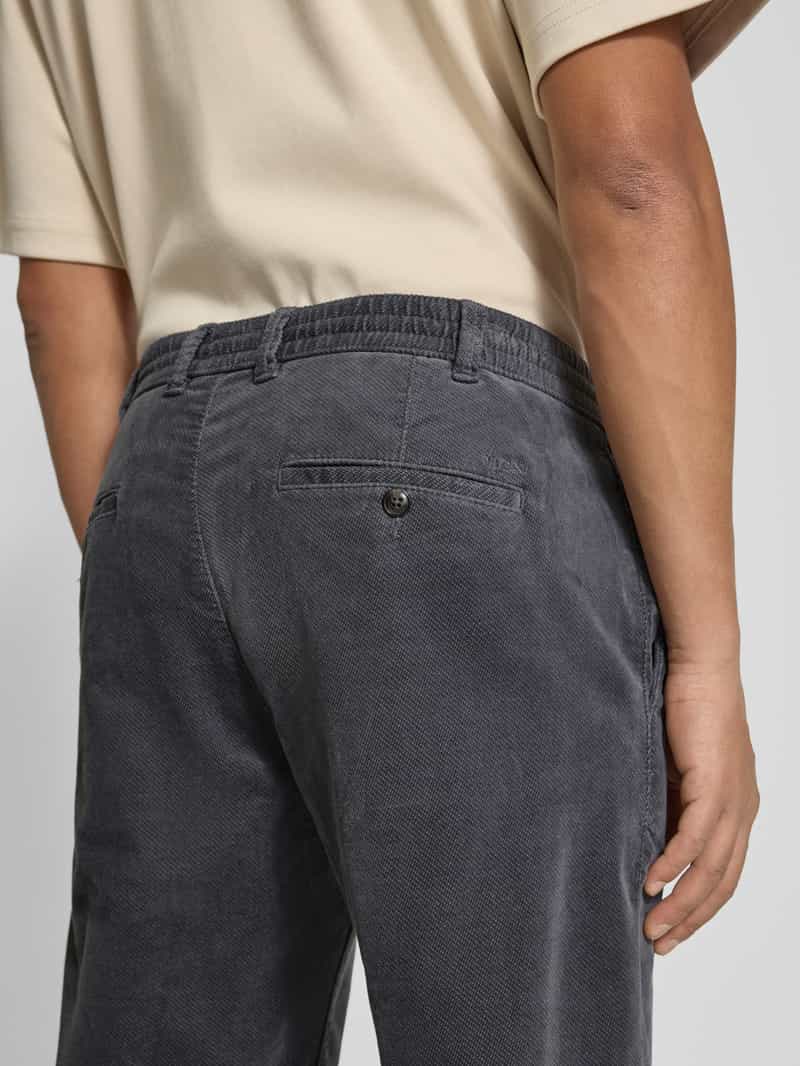 MCNEAL Tapered fit corduroy broek met structuurmotief