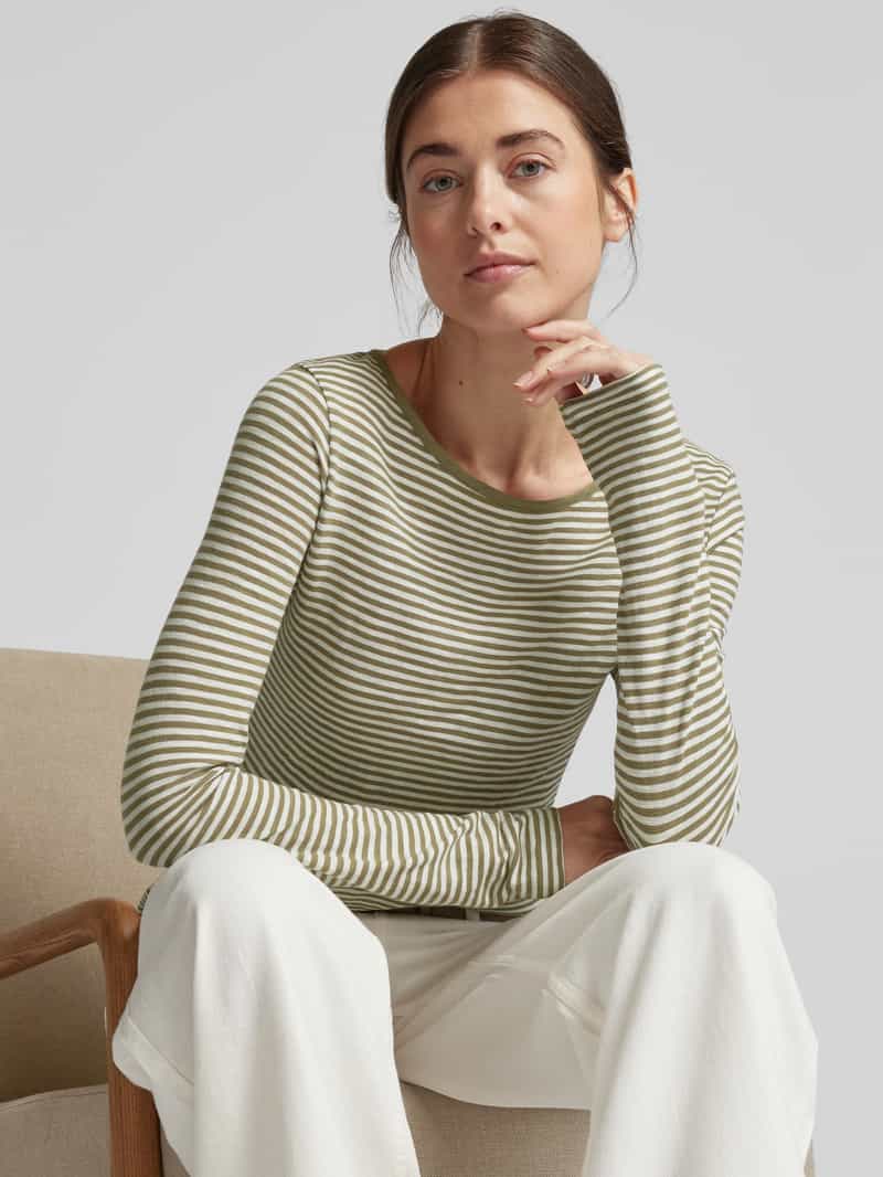 Marc O'Polo Regular fit shirt met lange mouwen van puur katoen met streepmotief