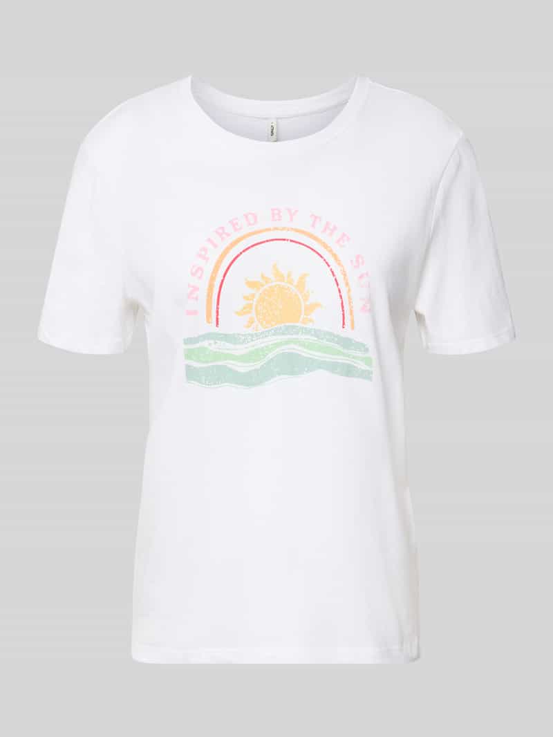 Only Regular fit T-shirt van puur katoen model 'HENNY LIFE'