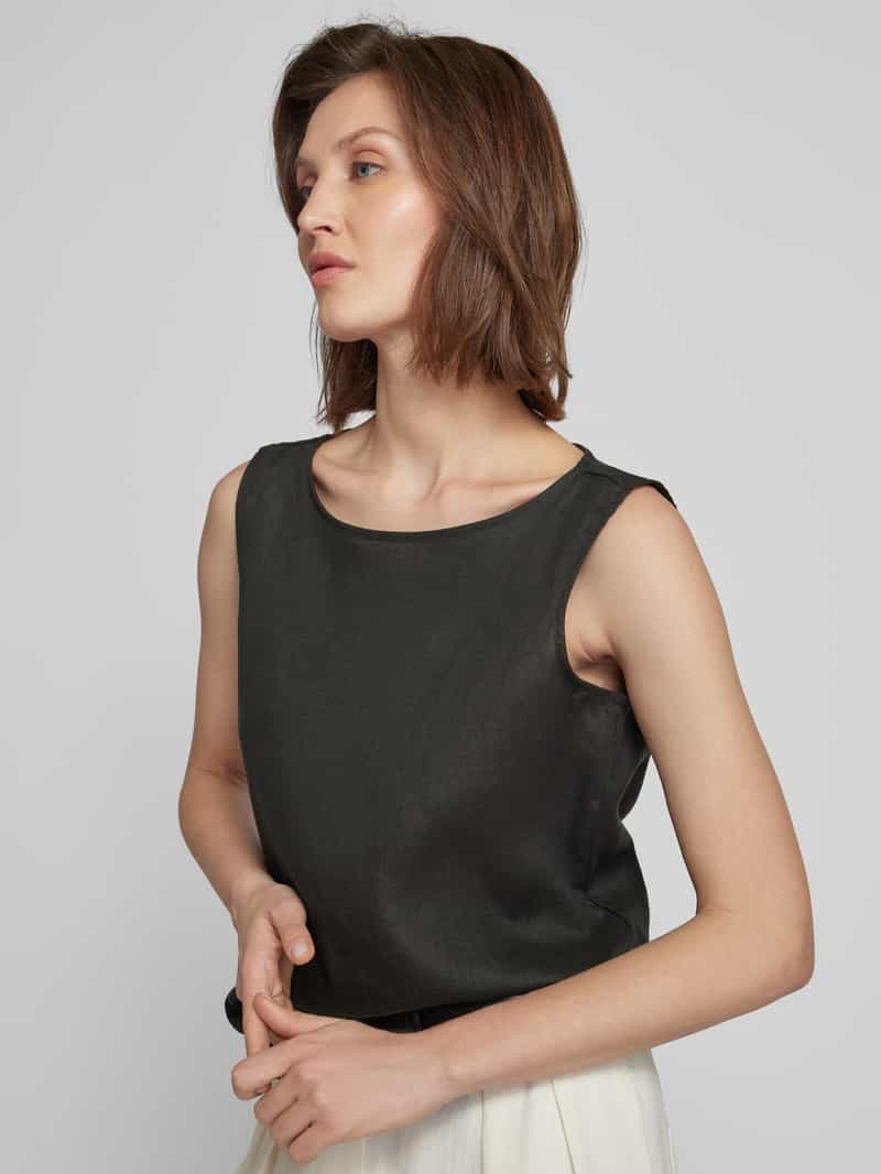 Christian Berg Woman Blousetop van linnen in effen design