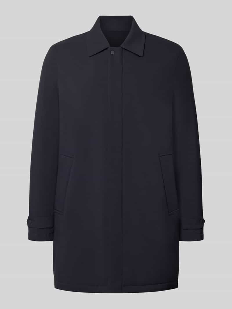 Manuel Ritz relaxed fit lange jas met platte kraag