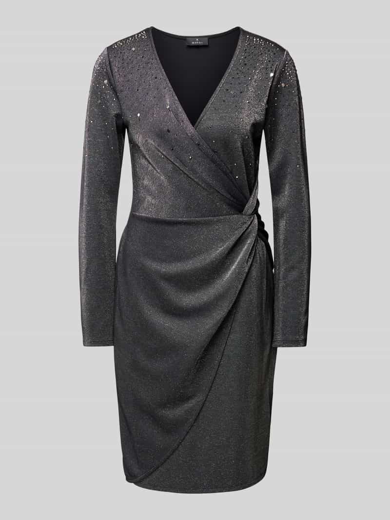 monari Knielange jurk met knoopdetail