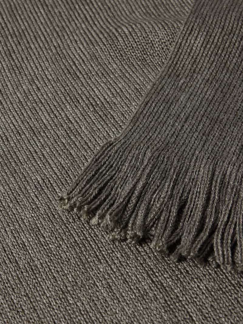 Christian Berg Men Sjaal van wolmix met franjes