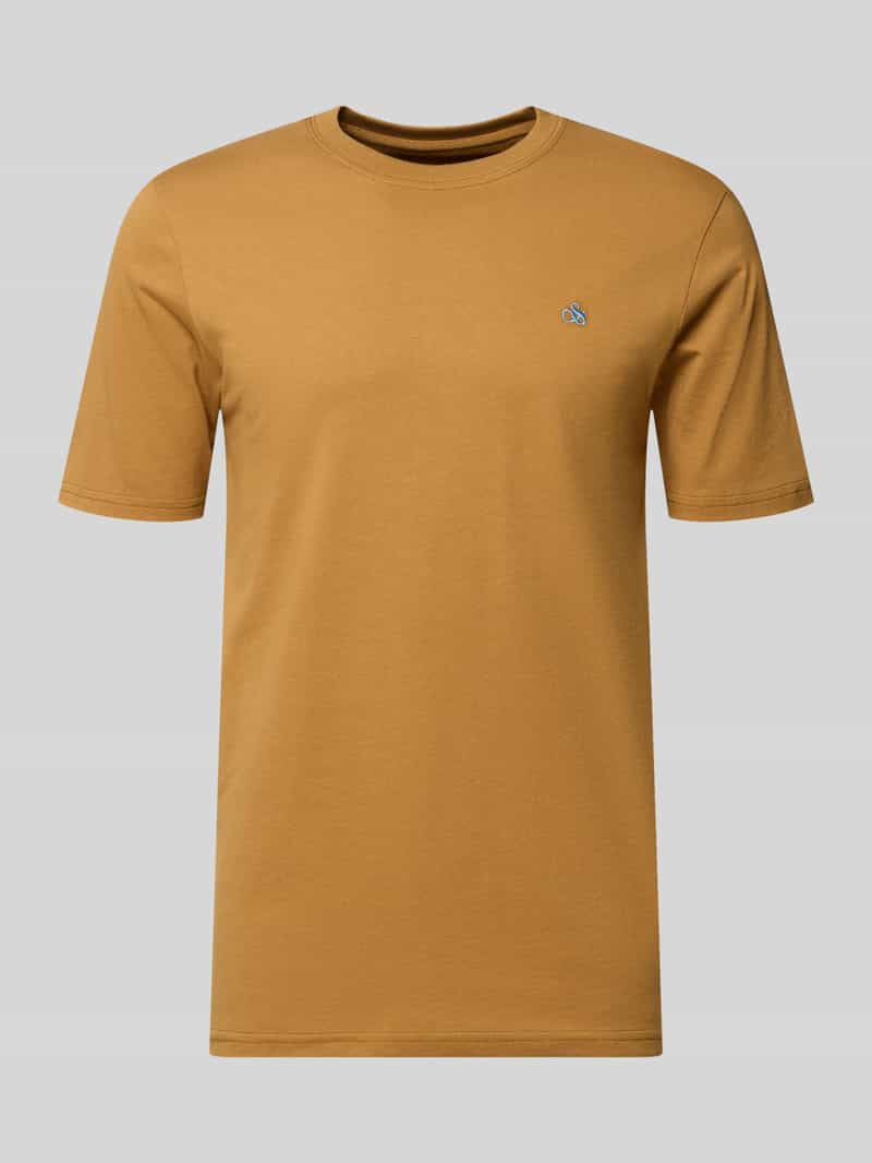 Scotch & Soda T-shirt met ronde hals en labelstitching