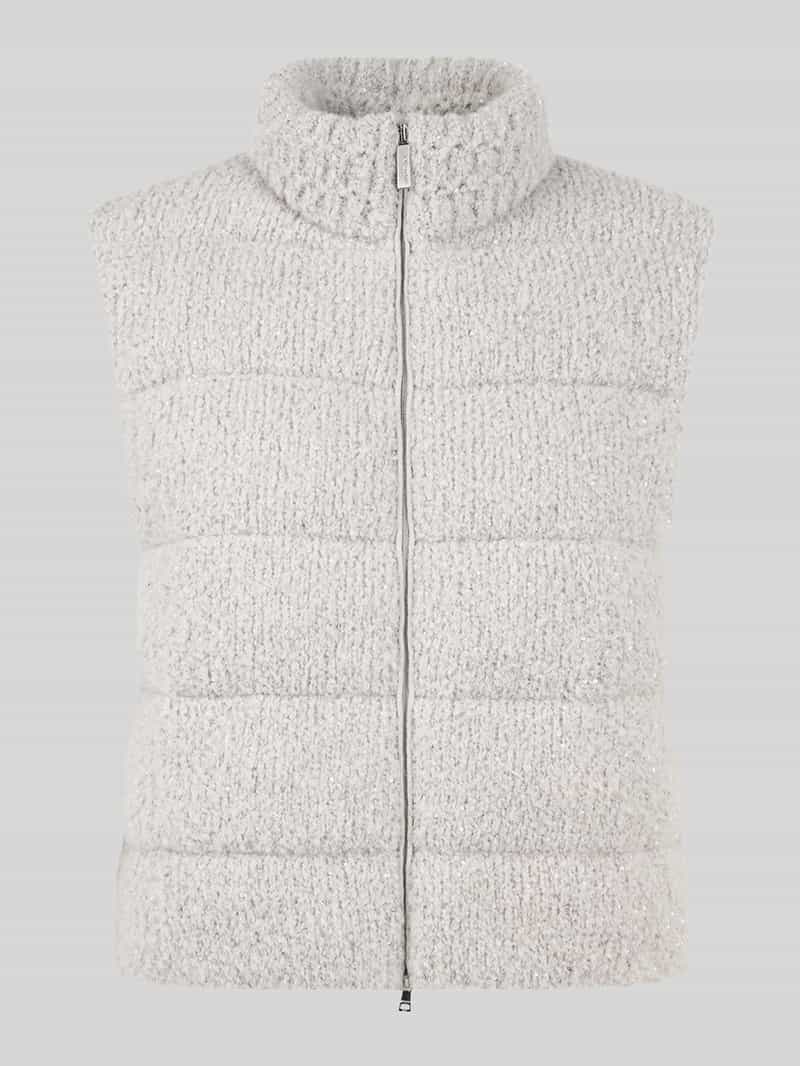 Marc Cain Bodywarmer van alpaca met paillettendetails