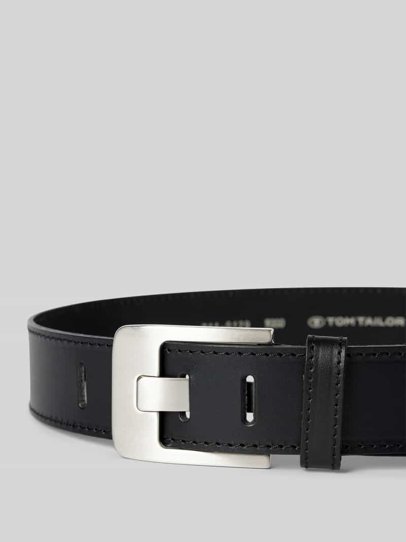 Tom Tailor Leren riem in effen design model 'LAUREL'