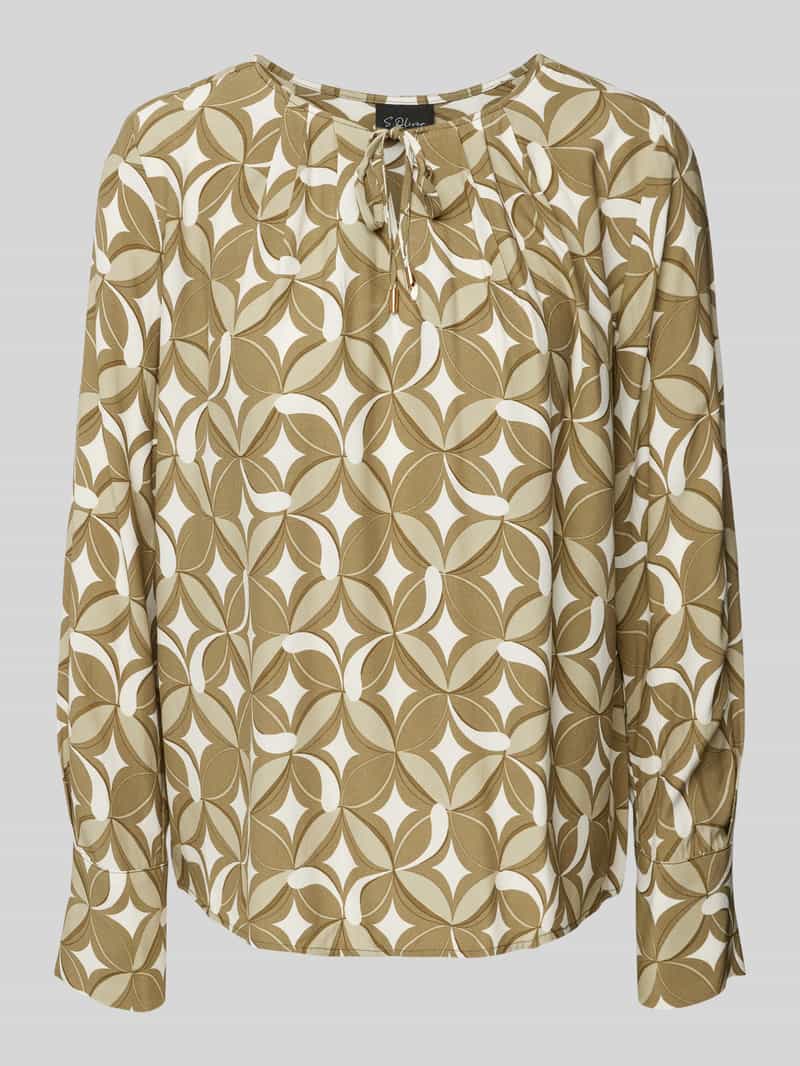 s.Oliver BLACK LABEL Regular fit blouse met lange mouwen van viscose
