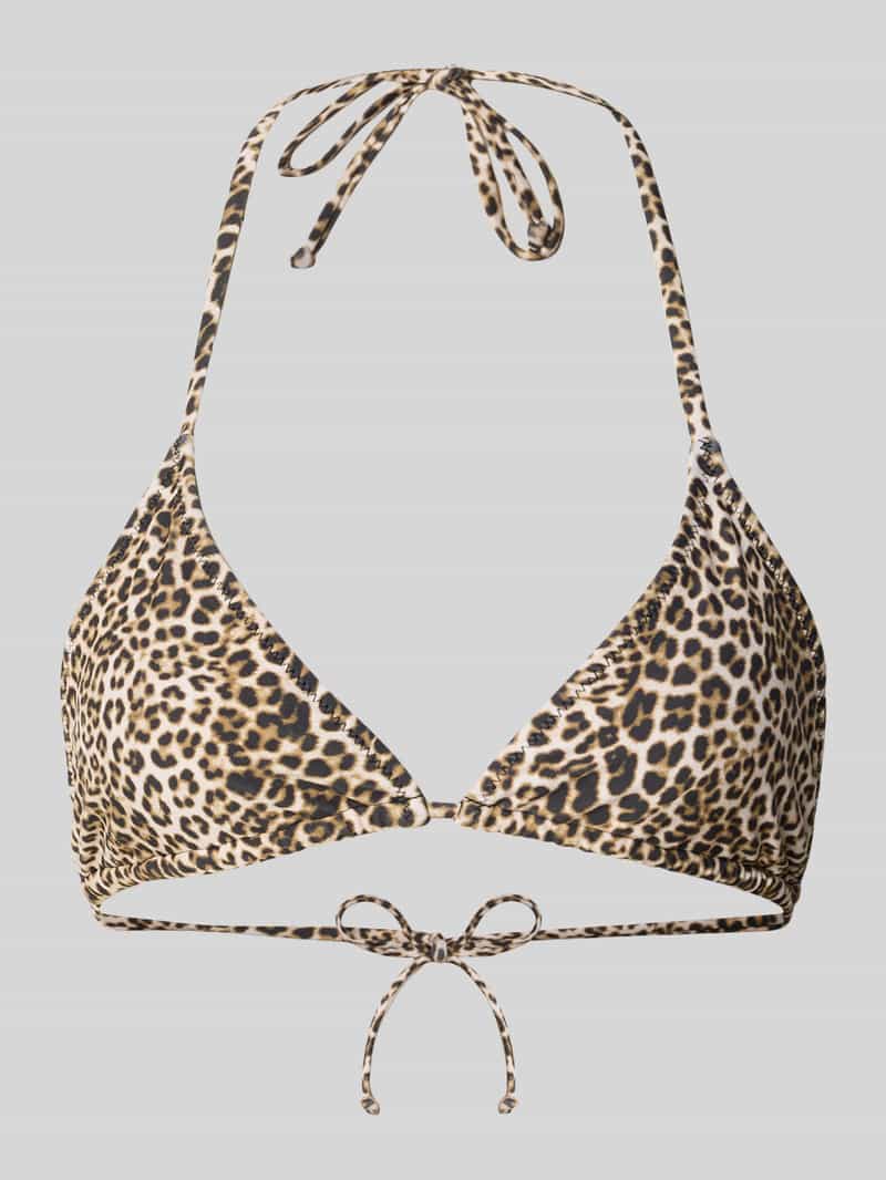 Bikini-top met all-over dierenprint