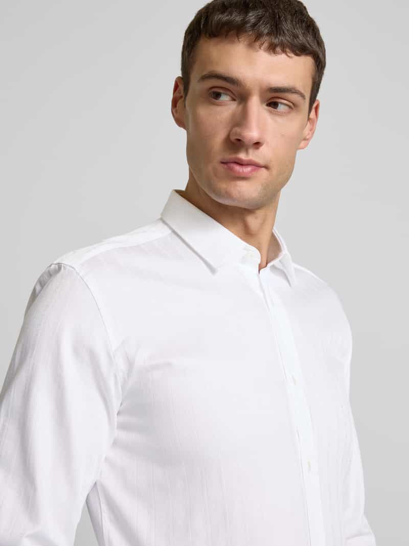 HUGO Slim fit zakelijk overhemd met structuurmotief model 'Elisha'