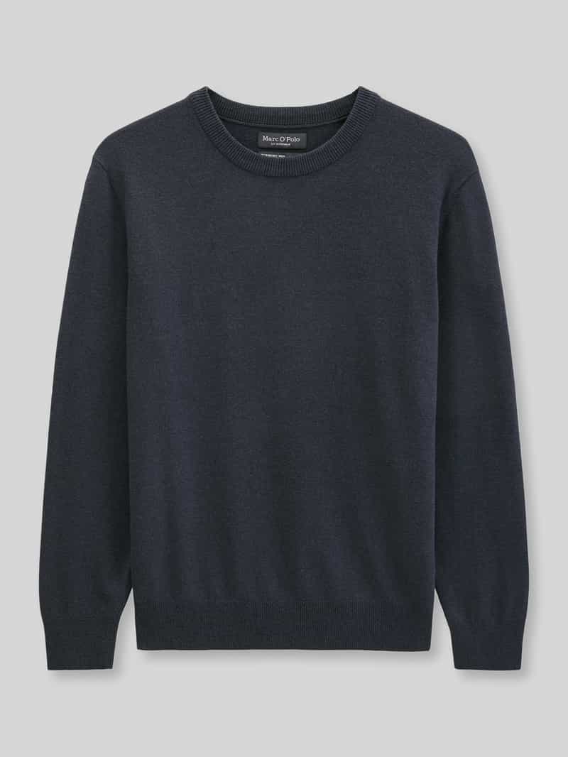 Regular fit pullover van katoenmix met scheerwol