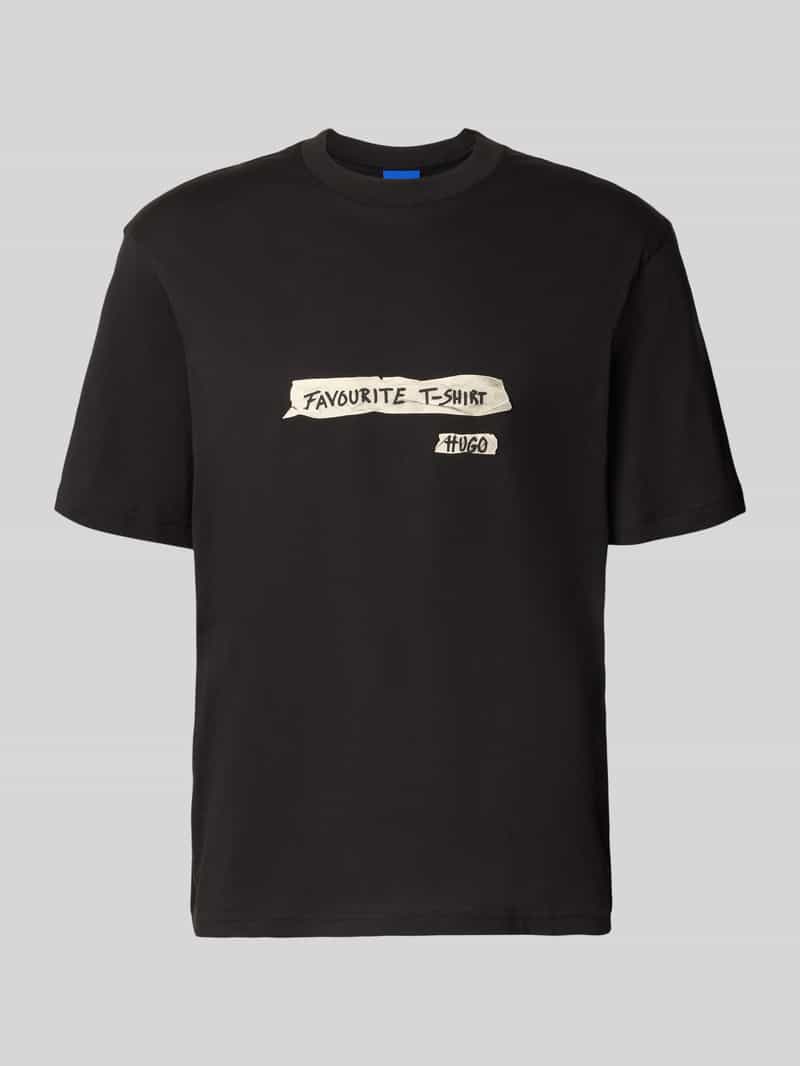 Regular fit t-shirt van puur katoen model 'Naxter'