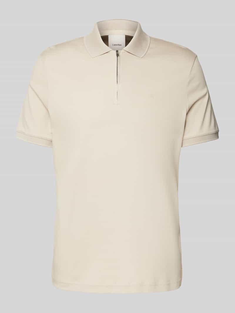 CK Calvin Klein Slim fit poloshirt met logostitching model 'LIQUID TOUCH'