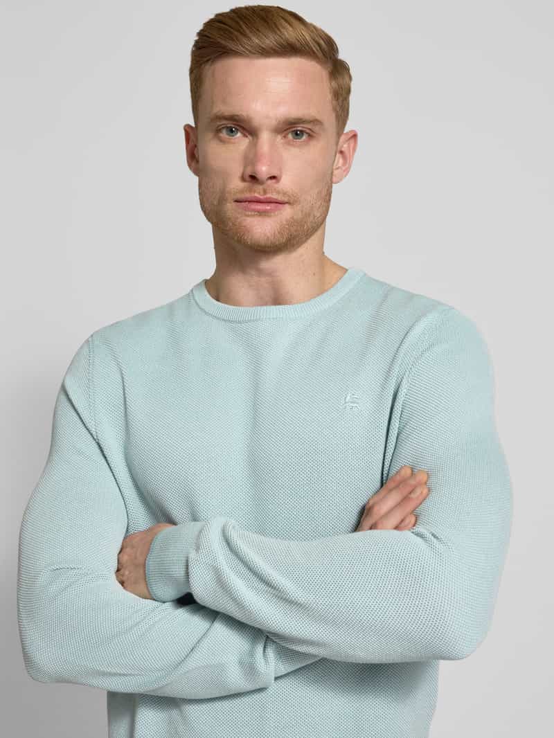 Lerros Gebreide pullover met labelstitching