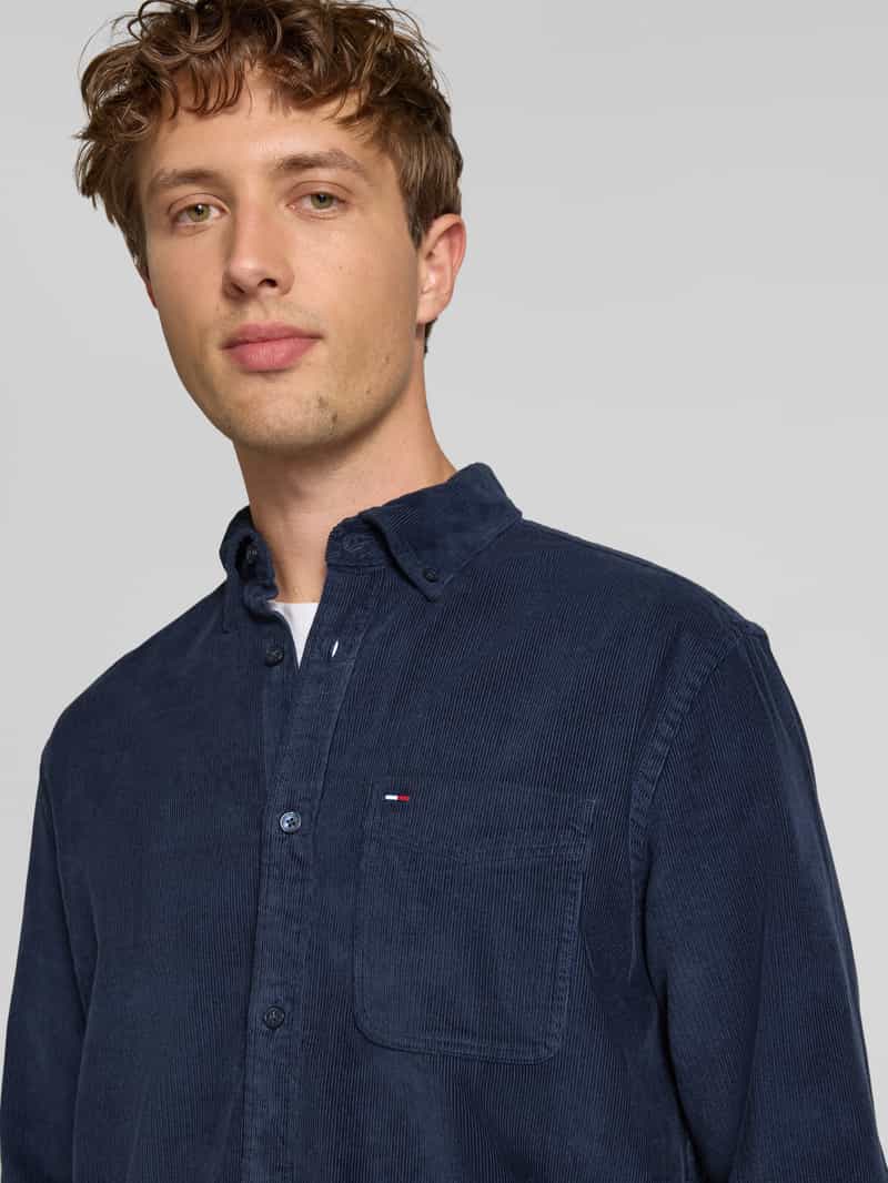 Tommy Jeans Regular fit corduroy overhemd van puur katoen
