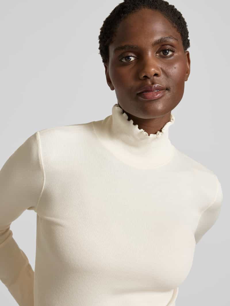 Marc Cain Shirt met lange mouwen en opstaande kraag