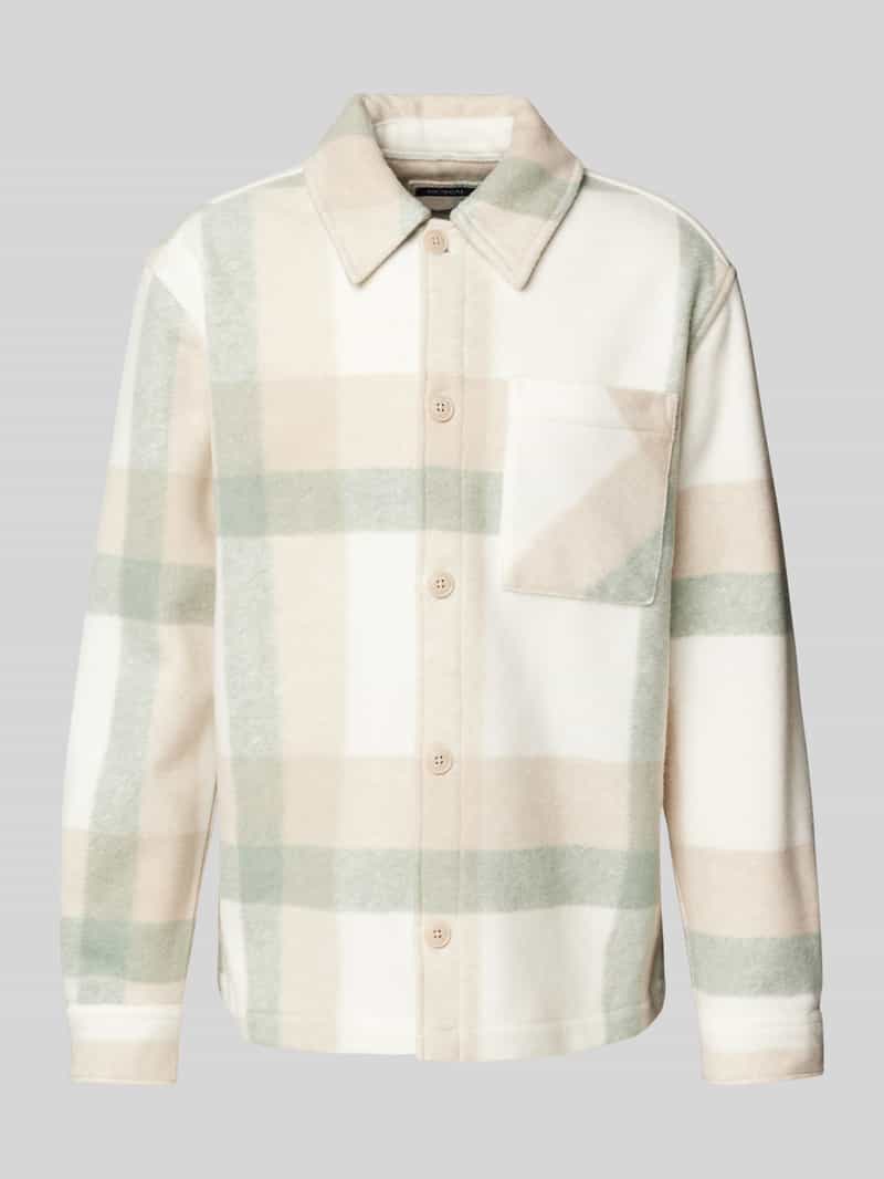 MCNEAL Regular fit overhemdjack met paspelzakken op de borst model 'ETHAN'