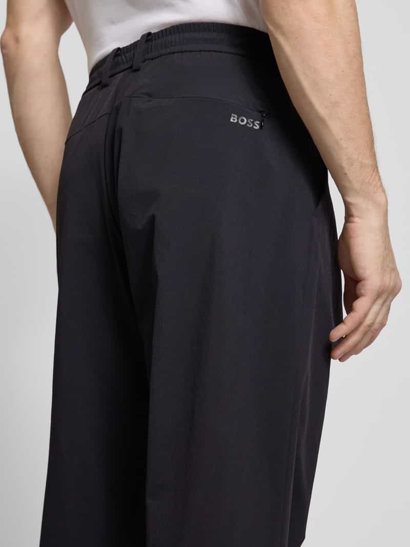 BOSS Green Straight leg stoffen broek met bandplooien model 'Way'