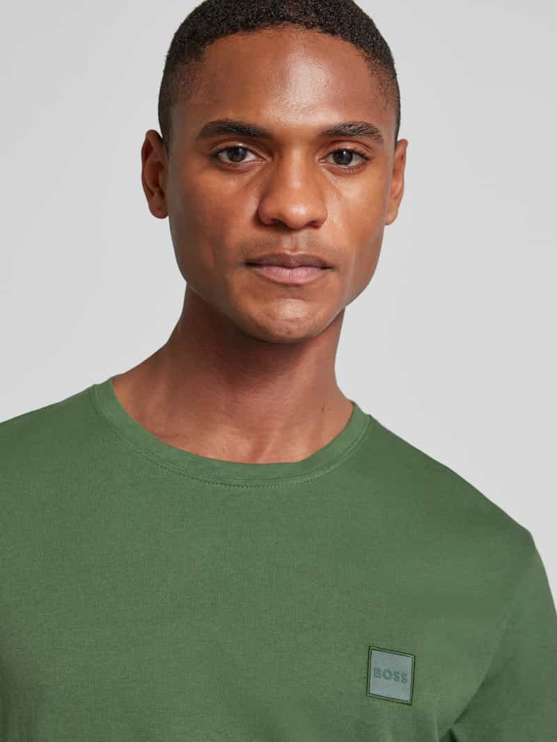 Boss Orange T-shirt met labelpatch model 'Tales'