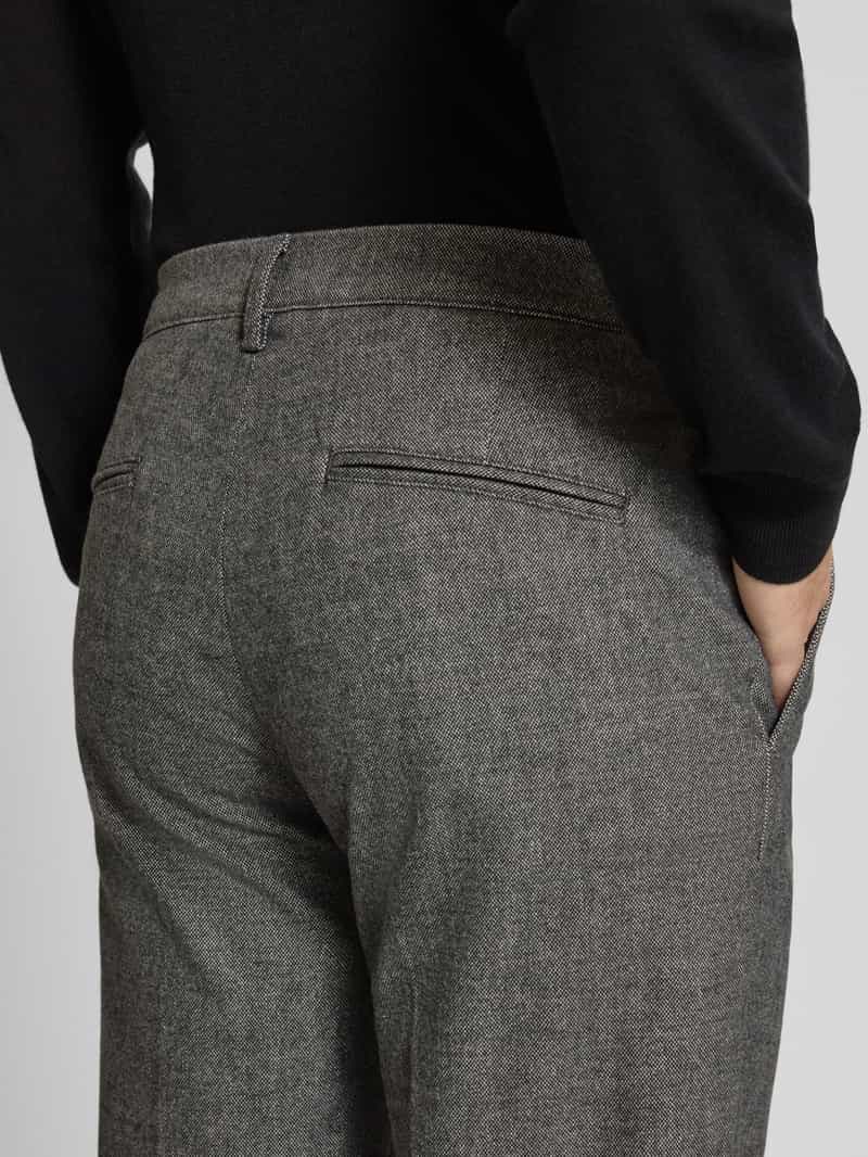 Profuomo Relaxed fit broek met persplooien
